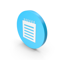 Blue Round Note Icon PNG & PSD Images