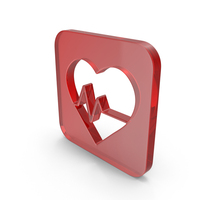 Glass Heart Rate Icon PNG & PSD Images