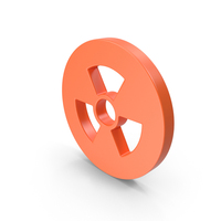 Orange Round Radiation Icon PNG & PSD Images