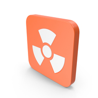 Orange & White Square Radiation Icon PNG & PSD Images