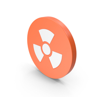 Orange & White Round Radiation Icon PNG & PSD Images