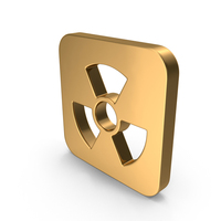 Gold Square Radiation Icon PNG & PSD Images