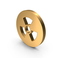 Gold Round Radiation Icon PNG & PSD Images