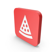 Red & White Square Watermelon Slice Icon PNG & PSD Images