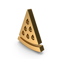 Gold Watermelon Slice Icon PNG & PSD Images