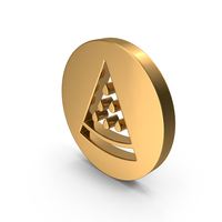 Gold Round Watermelon Slice Icon PNG & PSD Images
