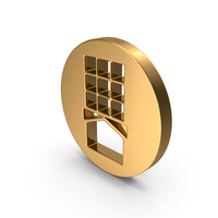 Round Gold Chocolate Icon PNG & PSD Images