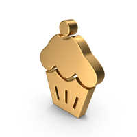 Gold Muffin Icon PNG & PSD Images
