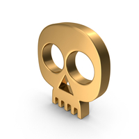 Gold Skull Icon PNG & PSD Images