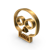 Gold Skull Icon PNG & PSD Images