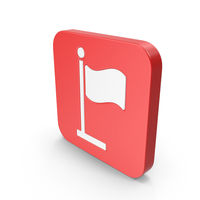 Red Square Flag Icon PNG & PSD Images