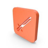 Orange Square Sword Icon PNG & PSD Images