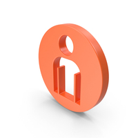Orange Round Man Icon PNG & PSD Images