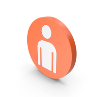 Orange & White Round Man Icon PNG & PSD Images