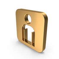 Gold Square Man Icon PNG & PSD Images