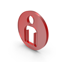 Red Glass Round Man Icon PNG & PSD Images