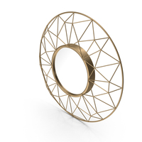 Round Geometric Frame Accent Mirror PNG & PSD Images
