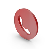 Red Round Glass Phone Icon PNG & PSD Images