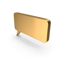 Gold Speech Bubble Icon PNG & PSD Images
