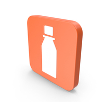 Orange & White Square Bottle Icon PNG & PSD Images