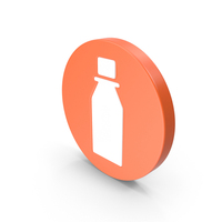 Orange & White Round Bottle Icon PNG & PSD Images
