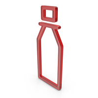 Red Glass Bottle Outline Icon PNG & PSD Images