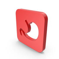 Red Square Stomach Icon PNG & PSD Images