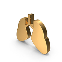 Gold Lungs Icon PNG & PSD Images
