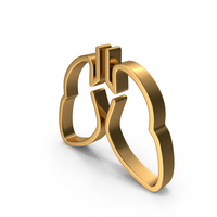 Gold Lungs Outline Icon PNG & PSD Images