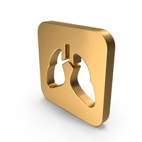 Gold Lungs Icon PNG & PSD Images