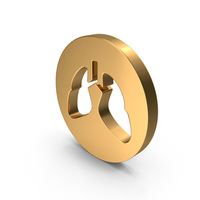 Gold Lungs Icon PNG & PSD Images