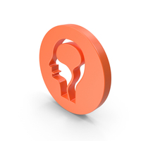 Orange Round Mind Icon PNG & PSD Images