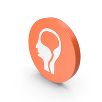 Orange Round Mind Icon PNG & PSD Images