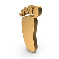 Gold Foot Icon PNG & PSD Images