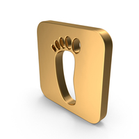 Gold Square Foot Icon PNG & PSD Images