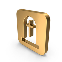 Gold Tombstone Icon PNG & PSD Images
