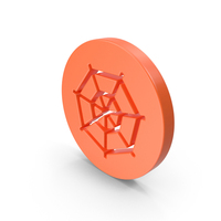 Orange Round Spider Web Icon PNG & PSD Images