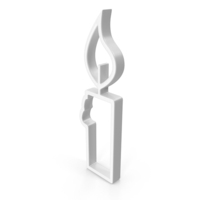 White Candle Outline Icon PNG & PSD Images