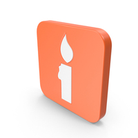 Orange Square Candle Icon PNG & PSD Images
