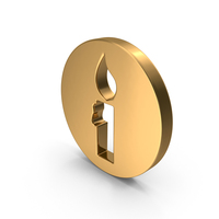 Gold Candle Icon PNG & PSD Images