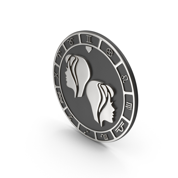 Gemini Zodiac Symbol Silver PNG & PSD Images