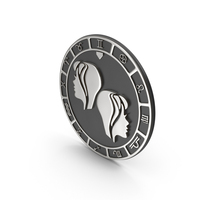 Gemini Zodiac Symbol Silver PNG & PSD Images