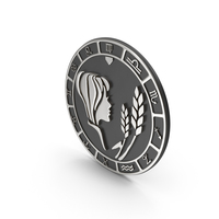 Virgo Zodiac Symbol Silver PNG & PSD Images