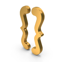 Gold Text Brackets Icon PNG & PSD Images