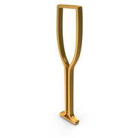 Champagne Flute Icon Gold PNG & PSD Images