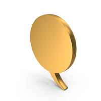 Gold Chat Bubble Icon PNG & PSD Images