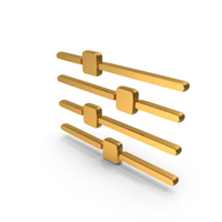 Gold Music Equalizer Levels Icon PNG & PSD Images