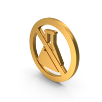 No Chemicals Use Here Icon Gold PNG & PSD Images