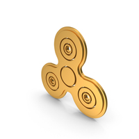 Gold Fidget Finger Spinner Toy Icon PNG & PSD Images