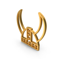 Viking Helmet Icon Gold PNG & PSD Images